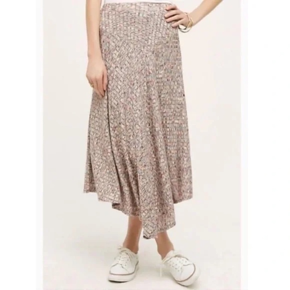 Anthropologie Vanessa Virginia Kearney Knit Asymmetrical Sweater Midi Skirt, Med